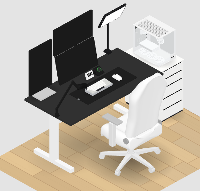 Streamer desk setup